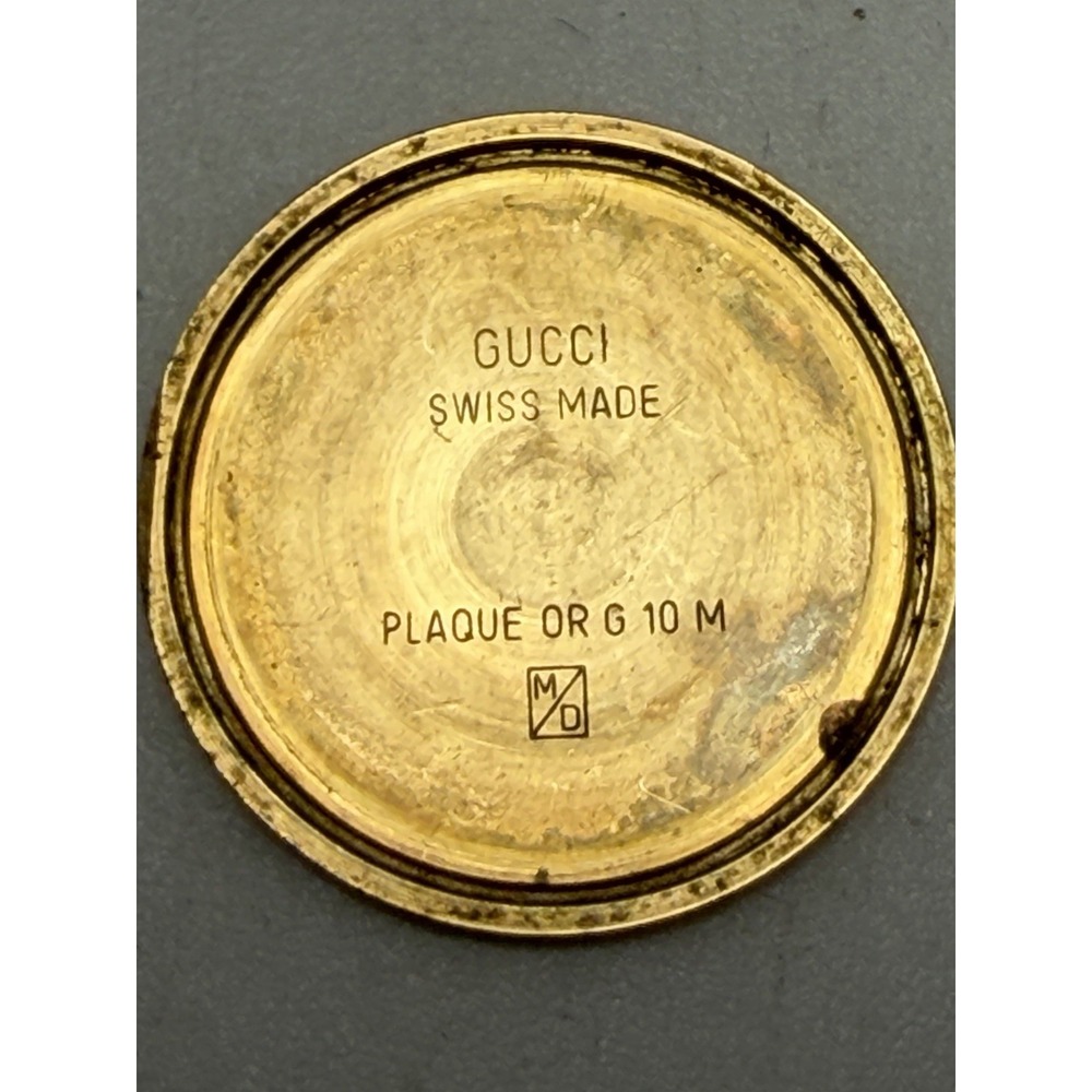 Gucci 3001L New Battery Ladies Watch Striped Dial 25MM 6.75" Swiss Gold Plated - Picture 5 of 15